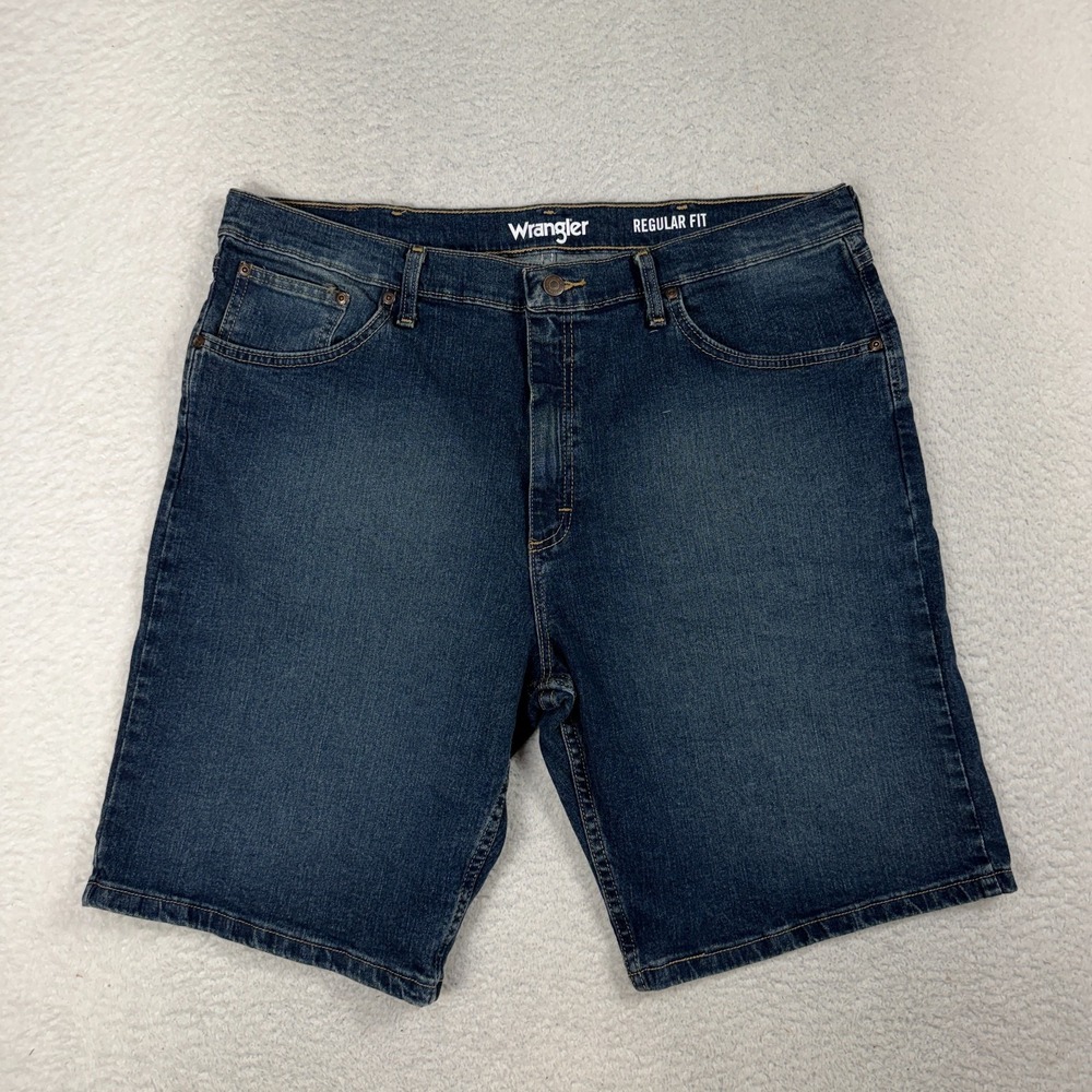 Wrangler Denim Shorts Men 38 (W38x10) Blue Regular Fit Casual Cotton Jean EUC